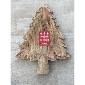 Pine Tree Mango Wood Serving Tray Christmas Tree Shape New Medium Size